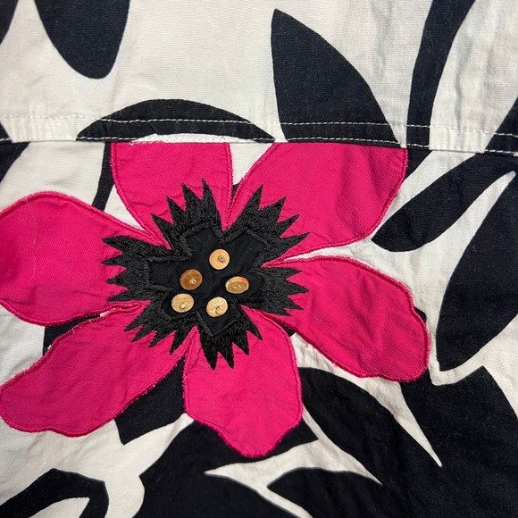 Michael Simon New York XL Skirt Resort Floral Print Pink Flower Cotton Stretch - Picture 2 of 12